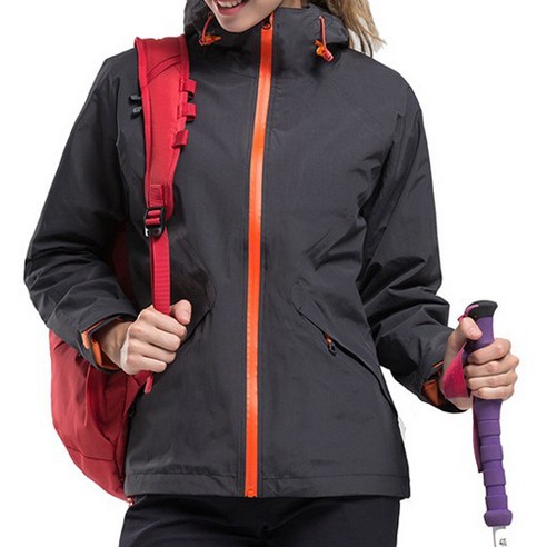 루나글램 여성용 야외 단일 레이어 방수 통기성 얇은 등산복 재킷 HMJ102