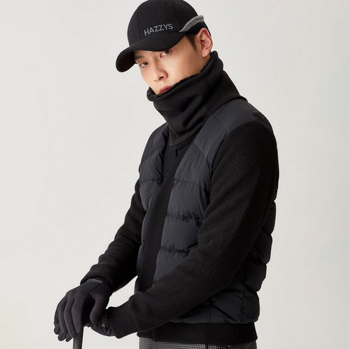 헤지스골프 다운 스웨터 가디건 HUSW1D722