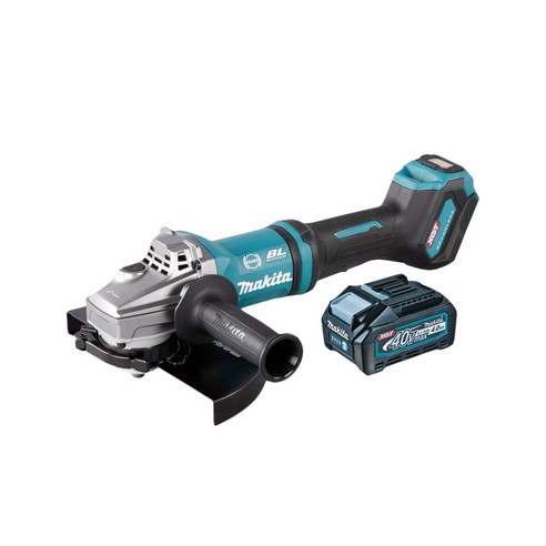 마끼다 40V MAX 충전 앵글 그라인더 BL모터 GA038GZ + 4.0Ah 배터리 BL4040, 1세트