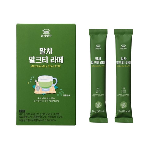 신라명과 말차 밀크티 라떼, 20g, 10개입, 1개