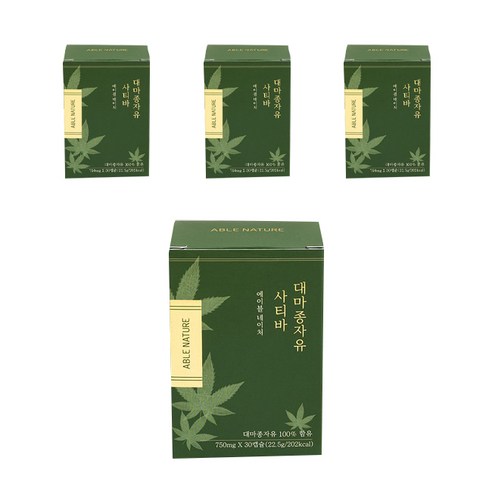 에이블네이처 사티바 햄프씨드오일 대마종자유 22.5g, 4개, 30정