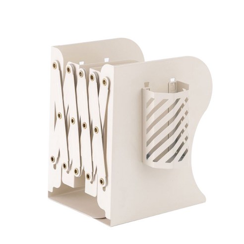 동아 길이조절 띵킹쇼 자바라 책꽂이 13 펜꽂이북스탠드, 크림