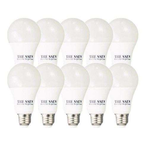 THESSEN LED 벌브 12W 전구, 전구색, 10개