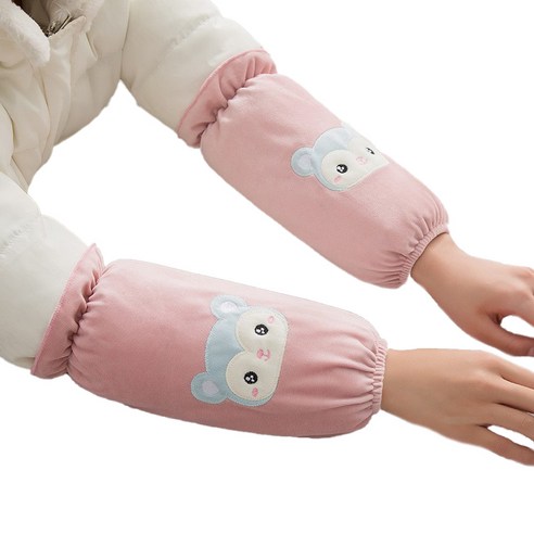 명양피프 캐릭터 벨벳 팔토시 YT_RA6264, 핑크