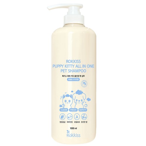 록키스 반려동물 퍼피 키티 올인원 펫 샴푸, 1개, 1000ml
