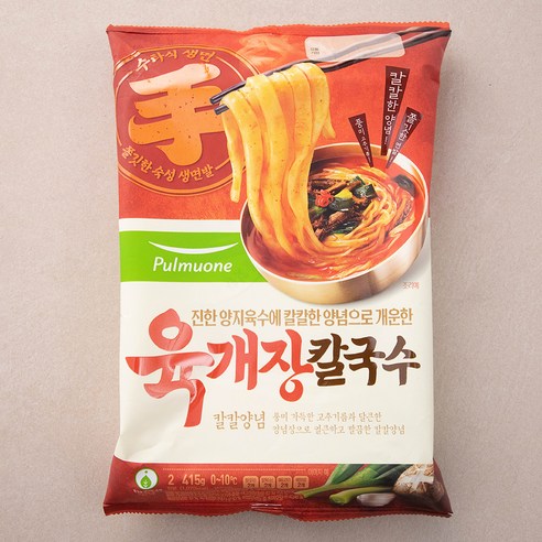 풀무원 육개장 칼국수 2인분, 415g, 2개