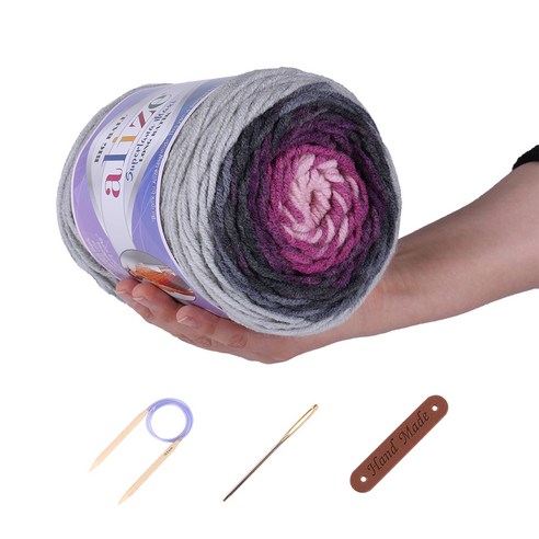 알리제 마마니트 대용량 맥시 롱바틱실 뜨개질 DIY 패키지, 1세트, 6768