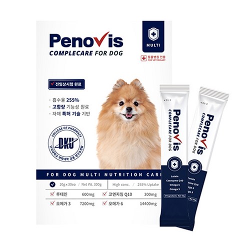 페노비스 강아지 종합 영양제 하루한포 멀티케어 눈 눈물 면역력 30포, 멀티영양제, 1개, 눈물 개선/눈건강