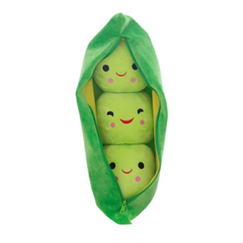 해솔 완두콩 캐릭터 바디필로우 애착 안고 자는 봉제 인형, 그린