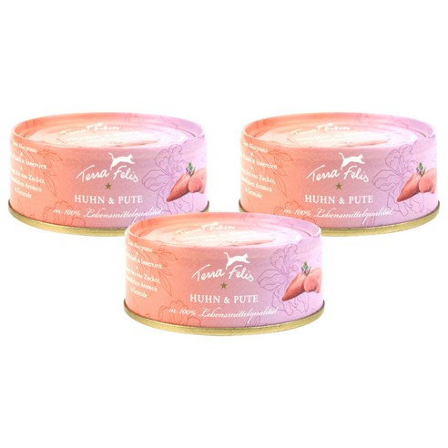 테라펠리스 고양이 치킨 앤 칠면조 캔사료 3p, 80g, 3개