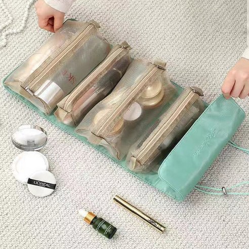 수다쿠 대용량 4 in 1탈부착 가능 휴대용 세면 파우치