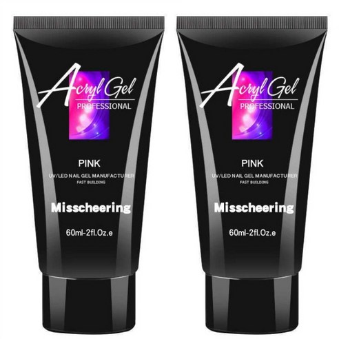 스위스녹스 손톱 연장 재료 베이직 폴리젤 60ml, 2개, 핑크