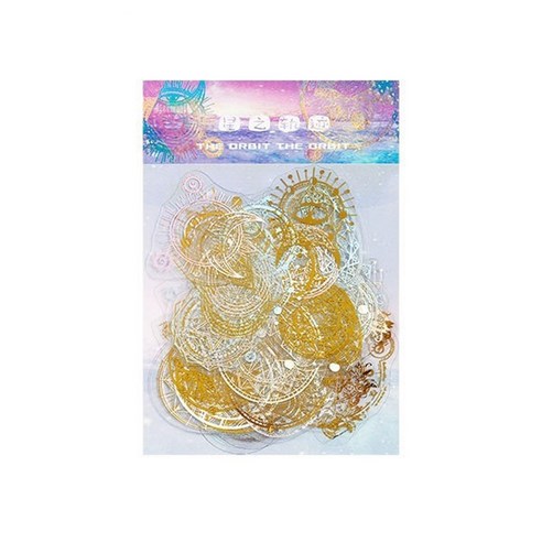 글로리빙 홀로그램 DIY 다이어리 데코 스티커 40p, 1개, 천체