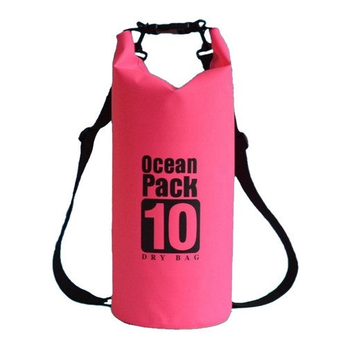w에이블 방수 비치 수영 드라이 백팩 10L, 07 분홍색