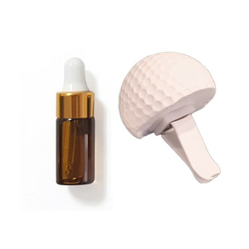 라비다 골프공 실내인테리어 석고오너먼트 + 석고방향제 리필오일 3ml 세트, 체리블러썸