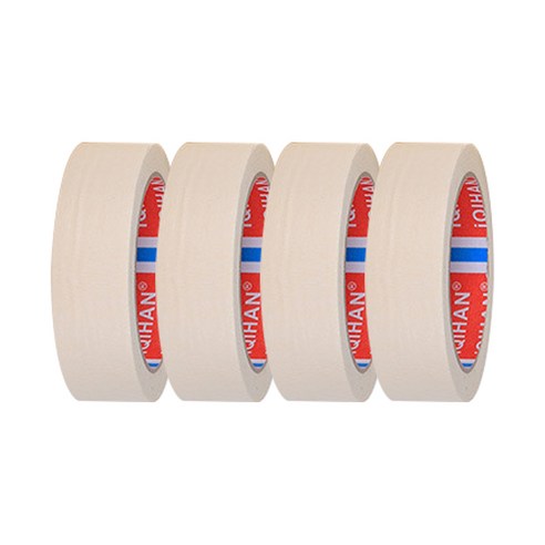 다용도 종이 마스킹테이프 40mm x 20m, 02 아이보리, 4개