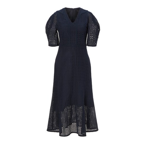 여성용 자수패턴 코튼 5부소매 원피스 JSDR2B320