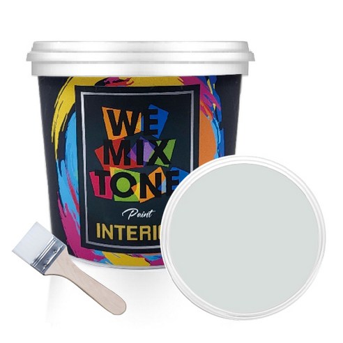 WEMIXTONE 내부용 INTERIOR 수성 페인트 1L + 붓, WMT0273P01(페인트), 랜덤발송(붓)
