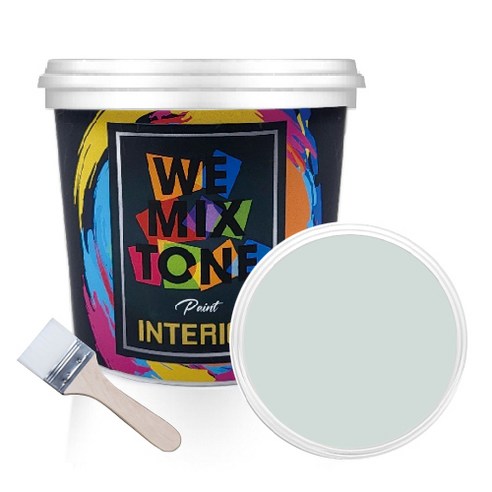 WEMIXTONE 내부용 INTERIOR 수성 페인트 1L + 붓, WMT0283P01(페인트), 랜덤발송(붓), 1개