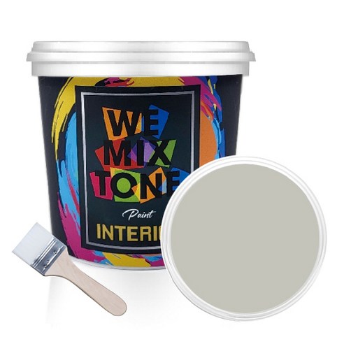 WEMIXTONE 내부용 INTERIOR 수성 페인트 1L + 붓, WMT0033P01(페인트), 랜덤발송(붓)