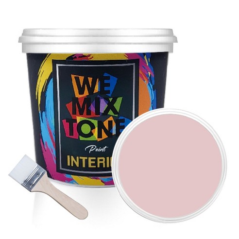 WEMIXTONE 내부용 INTERIOR 수성 페인트 + 붓, WMT0533P01 + 랜덤 발송, 1L, 1세트