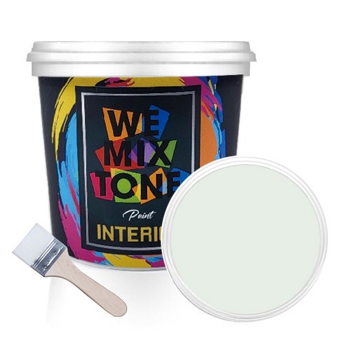 WEMIXTONE 내부용 INTERIOR 수성 페인트 1L + 붓, WMT0291P01(페인트), 랜덤발송(붓)
