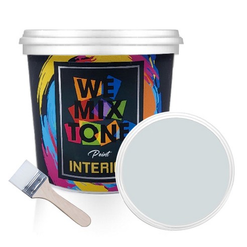 WEMIXTONE 내부용 INTERIOR 수성 페인트 1L + 붓, WMT0265P01(페인트), 랜덤발송(붓)