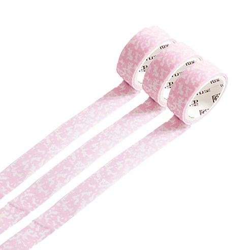 마켓A 감성 잉크 마스킹테이프 15mm x 3m, 핑크, 3개
