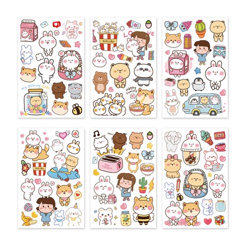 온업 DIY 다이어리 꾸미기 스티커 세트 ST02, 타입 17, 1세트