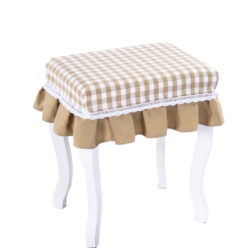 체크체크 피아노 의자 커버 35 x 75 cm, 카멜, 1개