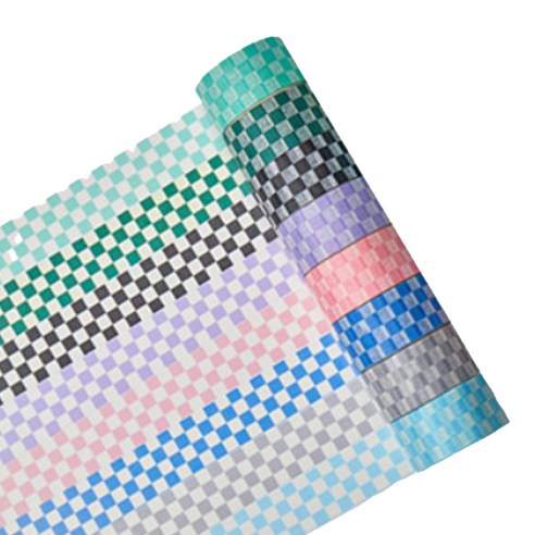 마켓A 파스텔 격자무늬 마스킹테이프 20mm x 2m 8종 세트, type3, 1세트