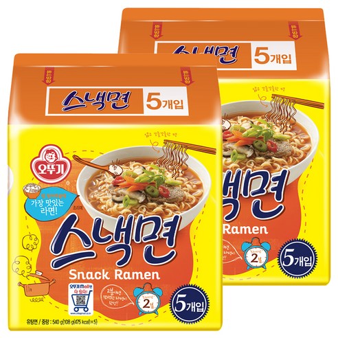 오뚜기 스낵면 108g x 5p, 10개
