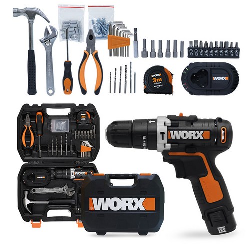 WORX 12V 충전드릴 세트 WX129.5, 본품, 1세트