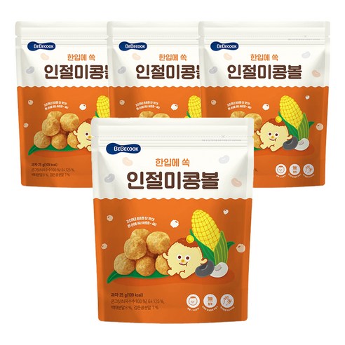 베베쿡 한입에 쏙 인절미콩볼 25g, 인절미맛, 4개