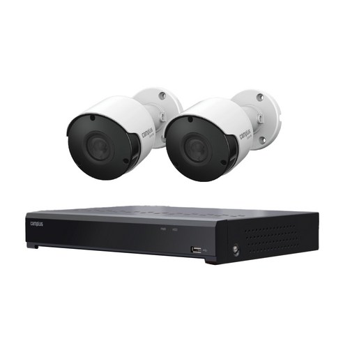 캠플러스 500만화소 2대 CCTV 자가설치 세트 2TB, CPR-480(녹화기), CPB-501(카메라)