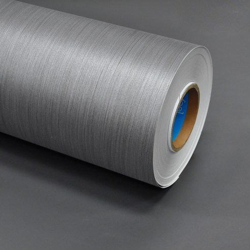 현대필름 생활방수 접착식 금속메탈시트지, METALS737헤어라인라이트실버, 폭 123cm x 길이 2m