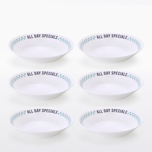 파이렉스 밀크글라스 앞접시 6p, 굿푸드다이너