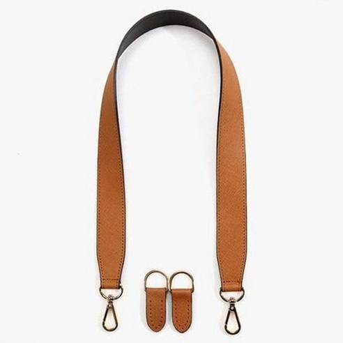 바이핸즈 력셔리 골드 와이드 가죽 숄더 크로스 가방끈 82.5 cm, 헤이즐, 1개