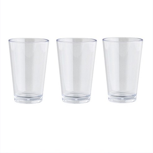 플라라 트라이탄컵 630ml TT-200, 3개, 투명