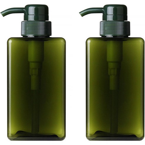 지앤와이 로션 펌프 공병 450ml, 2개, 그린