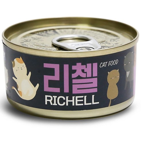 테비토퍼 고양이 리첼 캔 헤어볼 80g, 24개