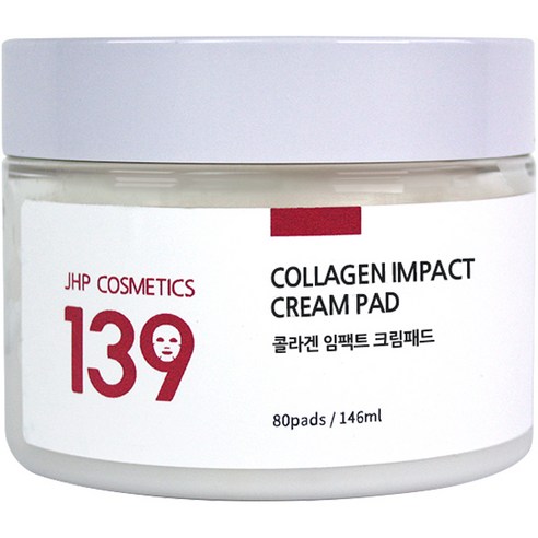 JHP 139 콜라겐 임팩트 크림 패드 146ml, 80매입, 1개