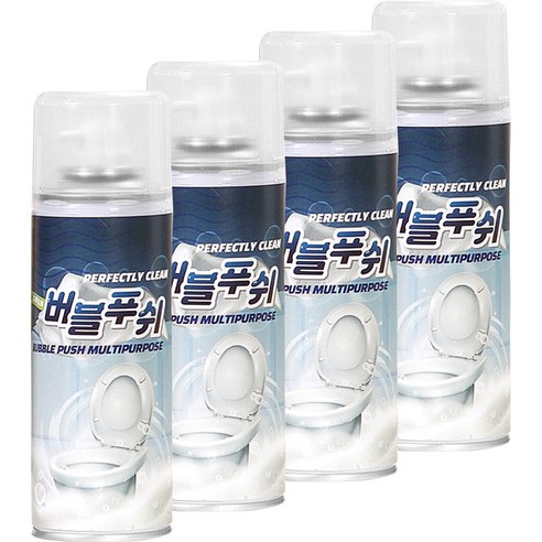 버블푸쉬 배수구 다용도 살균 탈취 청소 세정제, 160g, 4개