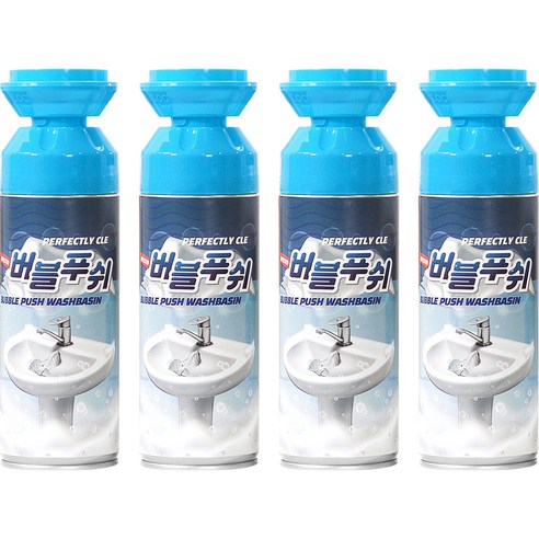 버블푸쉬 배수구 세면대 살균 탈취 청소 세정제, 4개, 250g