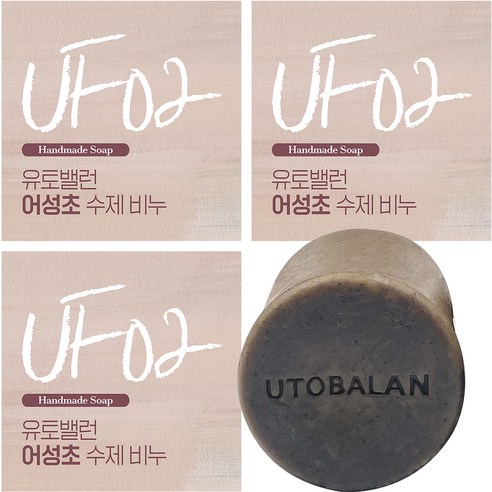 유토밸런 어성초 수제비누, 3개, 140g