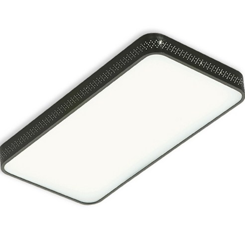 가온엘이디 마름모 LED 거실등 2등 60W, 블랙 + 주백색