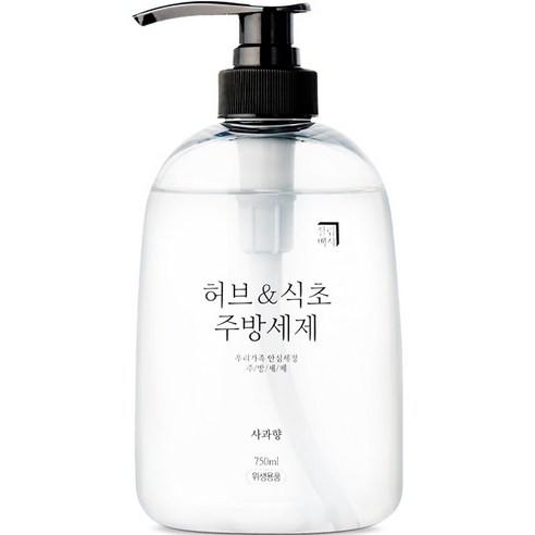 살림백서 허브 앤 식초 주방세제 사과향, 1개, 750ml