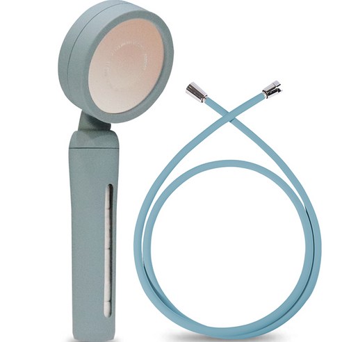 아쿠아듀오 블라썸샤워기 + PVC샤워호스 1.5M 세트 하와이안블루, 1세트