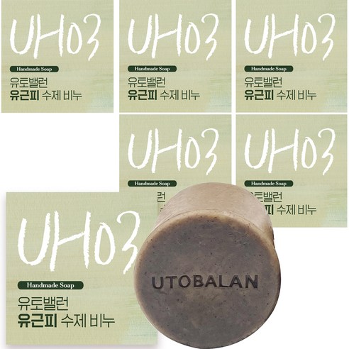 유토밸런 유근피 수제비누, 120g, 6개