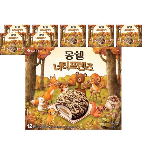 몽쉘 너티프렌즈 12p, 408g, 8개